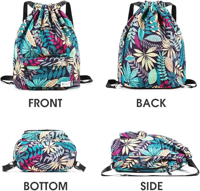 Waterproof Drawstring Bag, Gym Bag Sackpack Sports Beach Backpack for Men Women