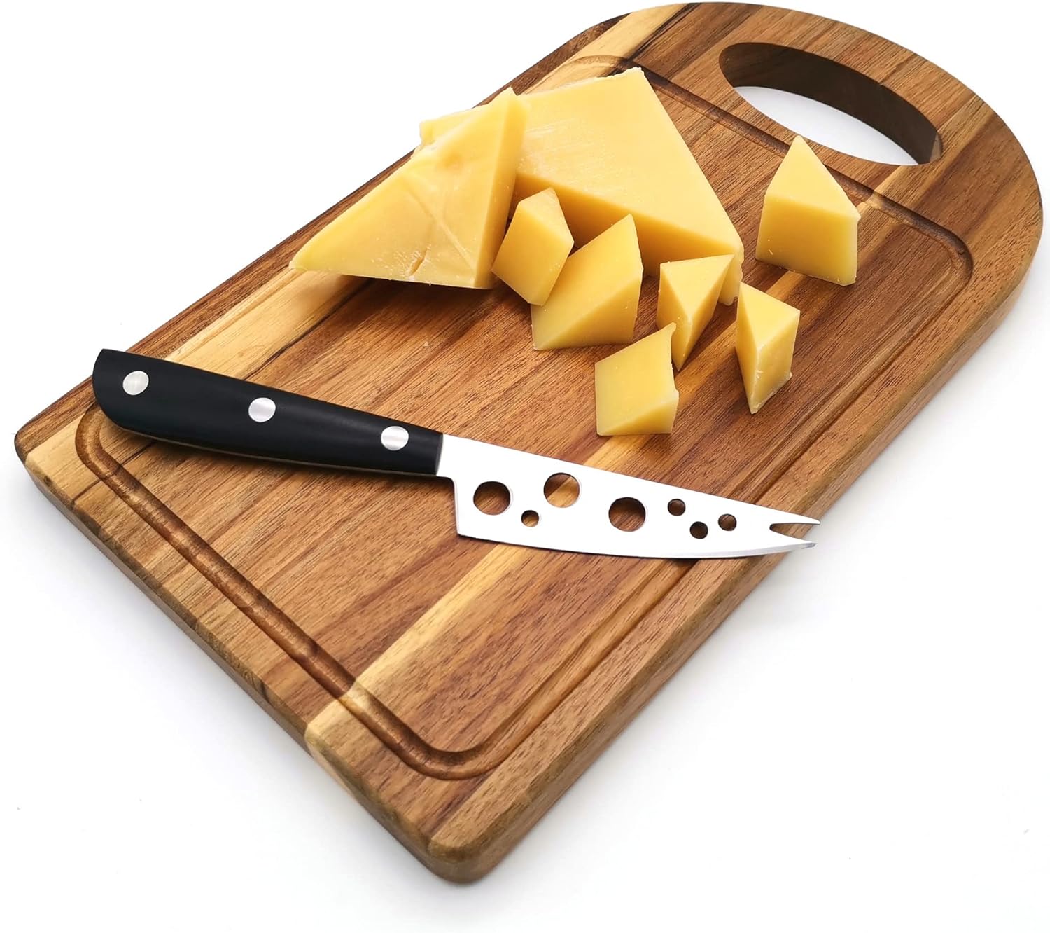 Cheese Knife, MATTSTONE HILL 4 inches All Purpose Cheese Knife - Soft & Semi Hard Cheese Knives, Premium Stainless Steel, Triple Rivet Handle
