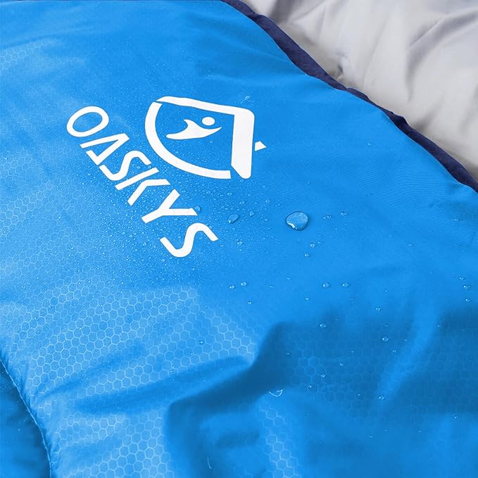 oaskys Camping Sleeping Bag - 3 Season Warm & Cool Weather - Summer Spring Fall Lightweight Waterproof for Adults Kids - Camping Gear Equipment, Traveling, and Outdoors