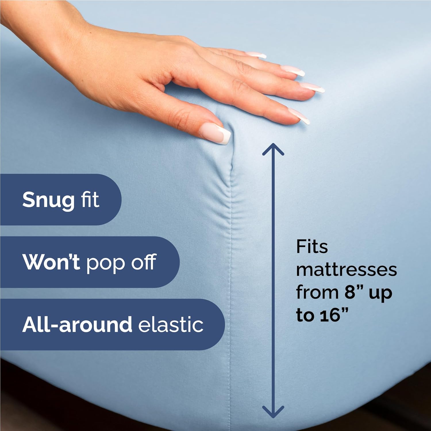 Twin XL Size 3 Piece Sheet Set - Comfy Breathable & Cooling Bed Sheets Set - Hotel Luxury Bedding for Women, Men, Kids, Teens, Boys & Girls - Deep Pockets, Soft, Wrinkle Free - Oeko-Tex - Light Blue