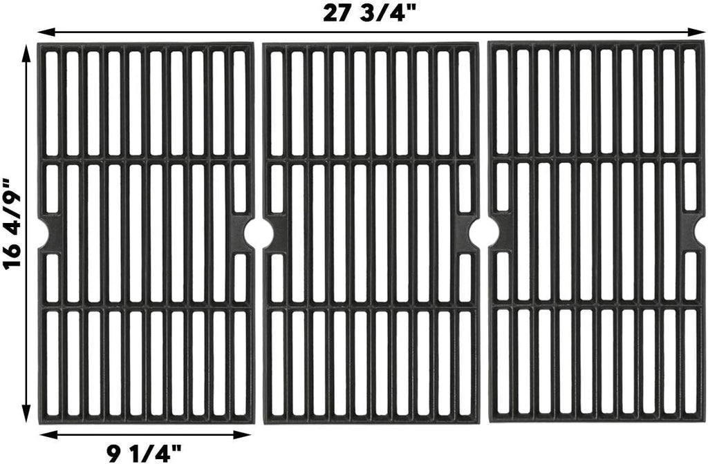 Uniflasy Cast Iron Cooking Grates for Dyna glo DGF493BNP DGF493PNP, Grill Grid Replacement Parts for Kenmore 146.23678310 146.16132110 146.16153110 146.20164510 146.23679310 146.23681310 146.23766310