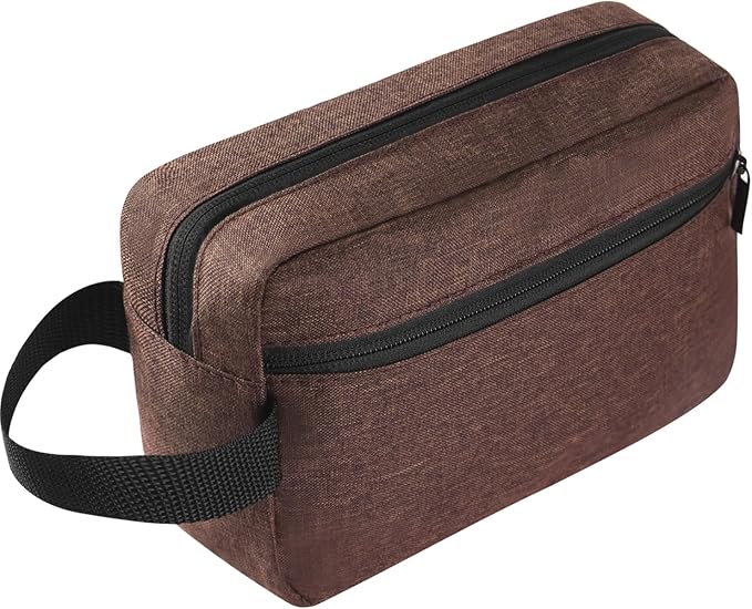 Travel Toiletry bag Toiletry bag for women men Hanging toiletry bag Cosmetic bag Travel accessories for Women Men (Brown)