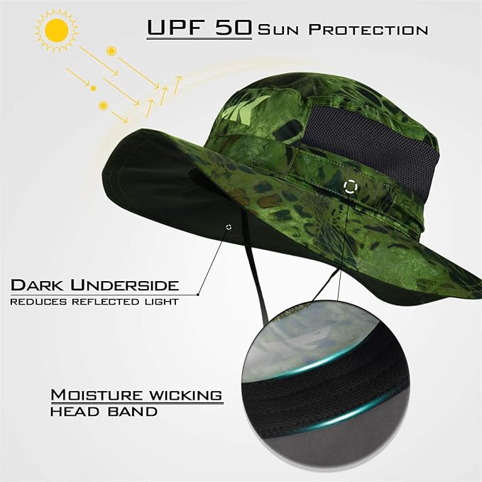KastKing Sol Armis UPF 50 Boonie Hat - Sun Protection, Fishing, Beach & Hiking, Paddling, Rowing, Kayaking