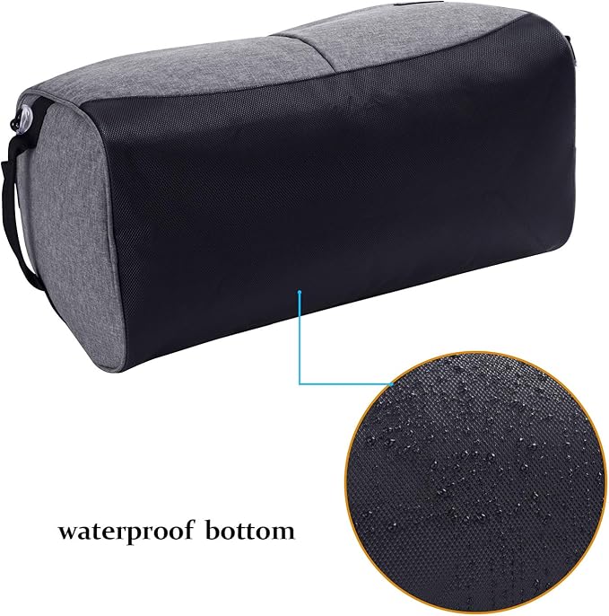 Kuston Sports Gym Bag with Shoes Compartment &Wet Pocket Gym Duffel Bag Overnight Bag for Men and Women-Grey