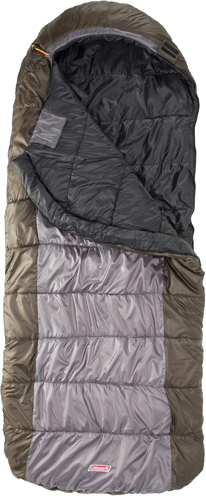 Coleman Big Basin 15°F Big & Tall Sleeping Bag, Cold Weather Sleeping Bag with Snag-Free Zipper & Better Heat Retention, Machine Washable