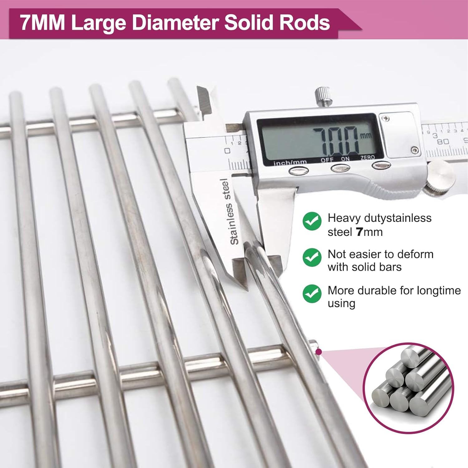 Grill Grate and Flavorizer Bars Heat Deflector Grill Parts for Weber Genesis 2 GS4 Grates 66089 66097, Weber Genesis II E-410, E-435, S-435, SE-410,for Weber 66041, 66033, 66796 Parts