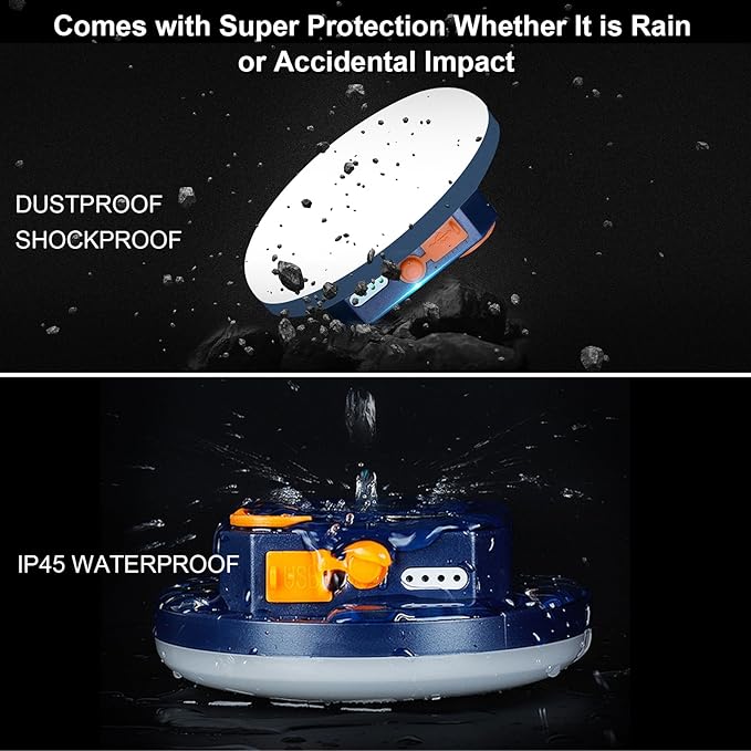 10000mAh 4000LM Flashlight Portable LED Camping Lantern Rechargeable Light 30W with Magnet , IPX4 Waterproof Tent Light Power Failure Emergency Survival Kits Snowstorm Christmas Day Gift (Warm)