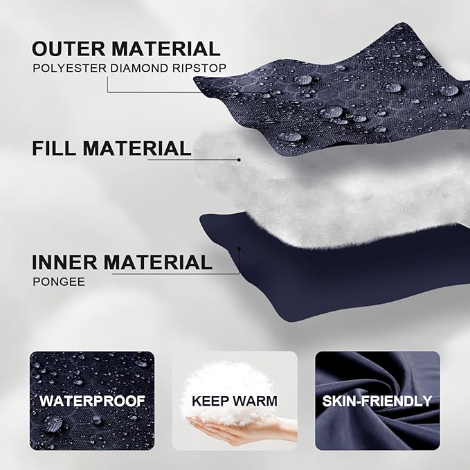 Sleeping Bags for Adults Cold Weather,Portable, Waterproof,Lightweight Sleeping Bag for Tall Girls Boys with Compression Sack for Warm Camping, Hiking, Outdoor & Indoor