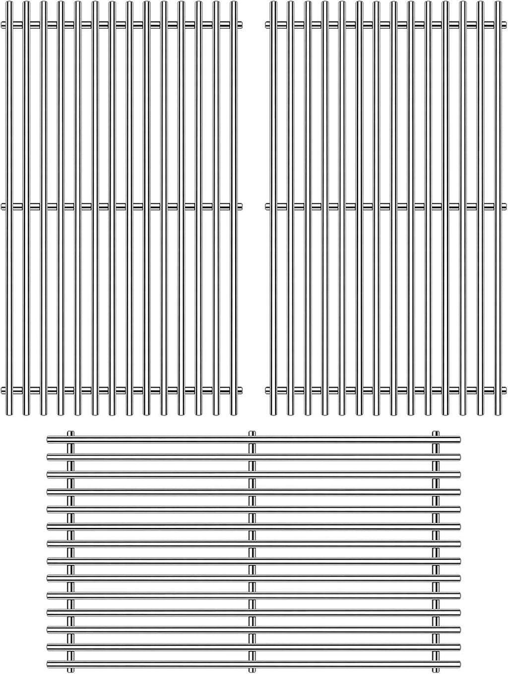 Grill Grates Parts for Weber Genesis II E-410, Weber Grill Parts Genesis 2 S-410, E/S-415, E/S-435, LX E/S-440, 66089, 66097, Flavorizer Bars Grids BBQ Grill Replacement Accessories 18 Inch