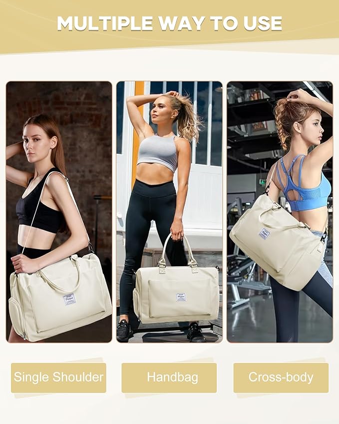 Gym Bag Womens,Travel Duffel Carry on Bag Sport Tote Bag Weekend Overnight Bag