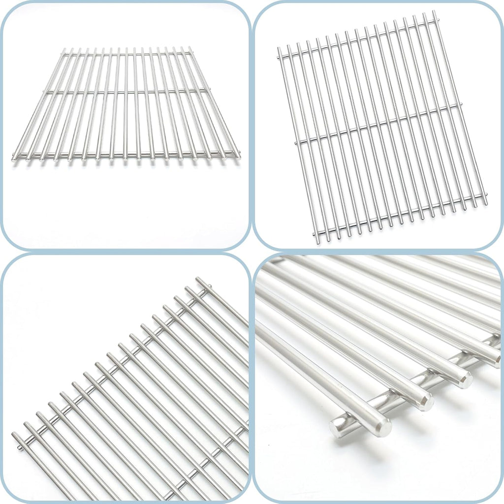 15" Stainless Steel 2 Grid Grates Replacement Parts for Broil King 9865-54, 9453-57, 9453-54, 9453-64, 9869-74c, 945584 Broil-Mate, Huntington, Crown, Sterling 20, 20B, 40, 70, 90 Gas Grill