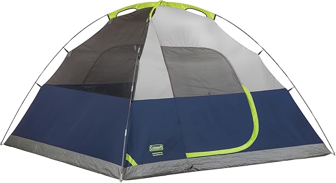 Coleman Sundome 4-Person Tent with Rainfly, Weatherproof Tent Sets Up in 10 Mins
