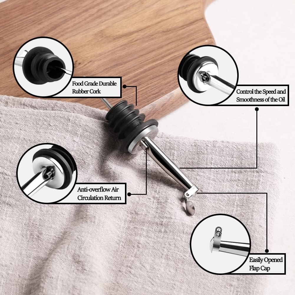 Sweejar Large Ceramic Olive Oil Dispenser Bottle, 24 Oz Relief Opaque Oil Cruet Protects Oil To Reduce Oxidation, Storage Vinegar, Soy Sauce, Coffee Syrup, Liquids, Set of 1 (Gray)