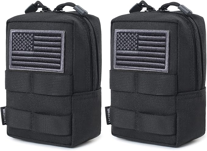2 Pack Molle Pouches - Tactical Compact Water-Resistant EDC Pouch