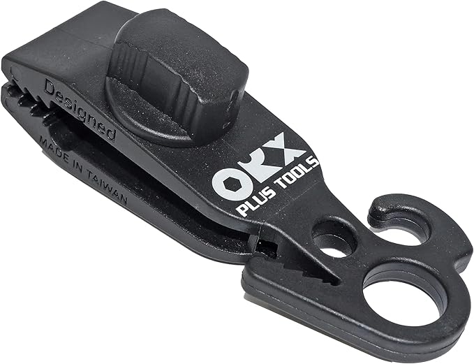 ORXPLUS TOOLS 4pcs Knot-free Tarp Clips Thumb Screw with Hook Tail Tent Clips Awning Clamp Set Tent Clamps for Camping Canopies, Car Cover, Winter Boat Cover, Pool Cover, Sun Shade