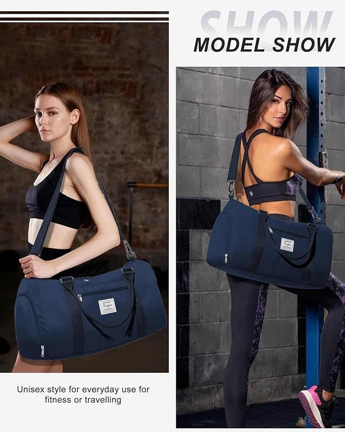 Gym Bag Womens,Travel Duffel Carry on Bag Sport Tote Bag Weekend Overnight Bag