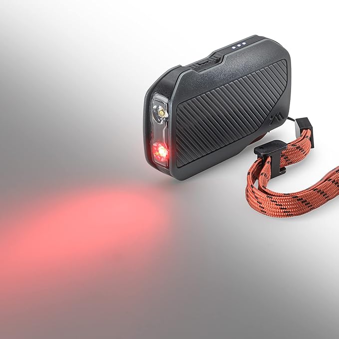 AMPEX Rechargeable Flashlight | 300 Lumen LED Flashlight, Waterproof, Red Mode, USB-C, Essential Camping Accessories with Tactical 200h Runtime