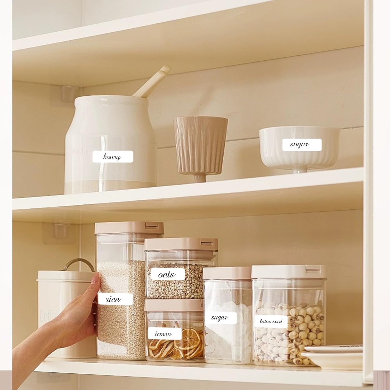 Blank Removable Labels, 1x3 Inch White Freezer Labels for Food Containers, Freezer Label to Write on/Waterproof/Easy Peel Off (240Pcs)