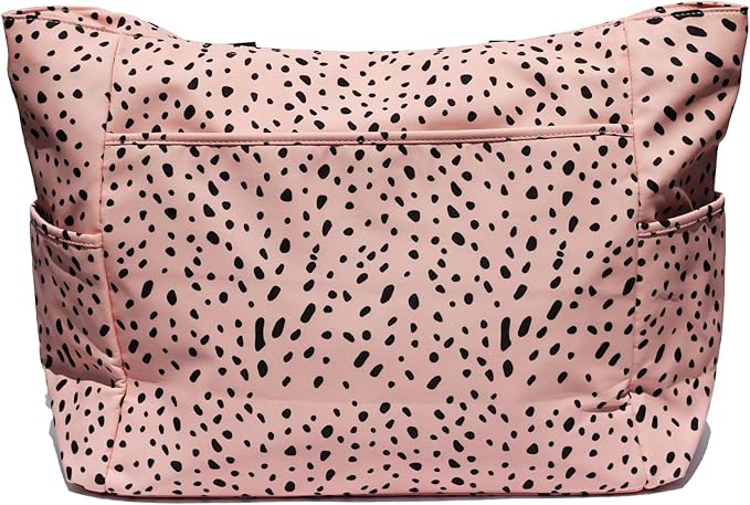 ESVAN Large Foldable Beach Bag for for Women with Dry Wet Compartment Waterproof Sandproof Travel Gym Picnic Handbag