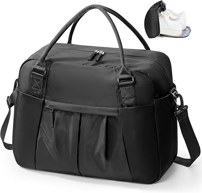 Gym Bag Womens,Travel Duffel Carry on Bag Sport Tote Bag Weekend Overnight Bag
