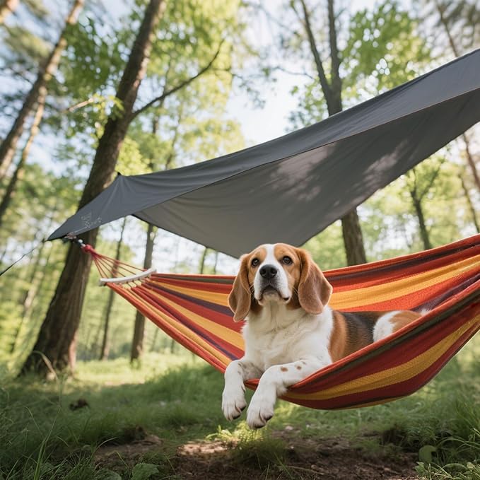 Hammock Tarp - Rain Tarp for Camping Hammock Tent 11 x 9 ft-Camping Gear Must Haves w/Easy Set Up Including Tent Stakes and Carry Bag