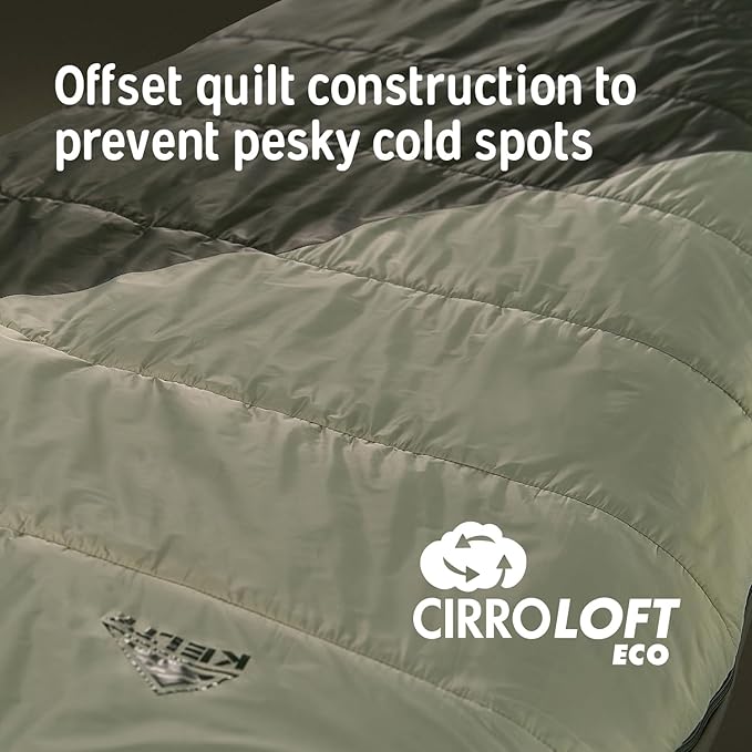 Kelty Cosmic Synthetic Fill 40 Degree Backpacking Sleeping Bag with Compression Straps, Compact and Lightweight, 2022