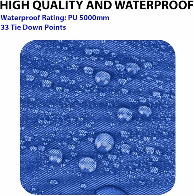 Gold Armour Rainfly Tarp Hammock, Premium 14.7ft/12ft/10ft/8ft Rain Fly Cover, Waterproof Ultralight Camping Shelter Canopy, Survival Equipment Gear Camping Tent Accessories (Blue 10ft x 10ft)