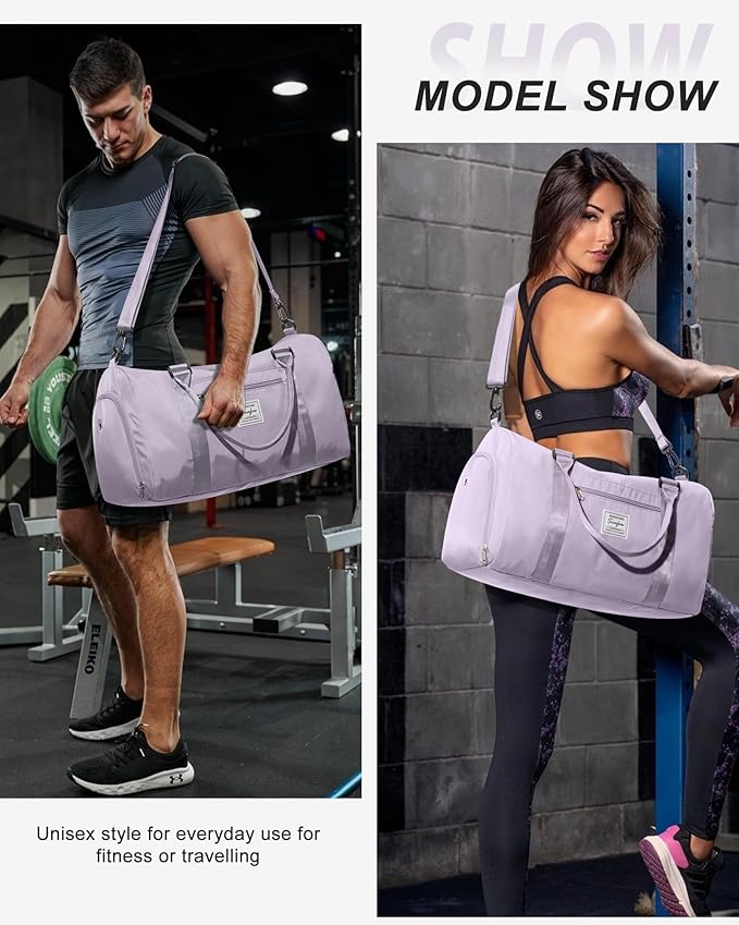 Gym Bag Womens,Travel Duffel Carry on Bag Sport Tote Bag Weekend Overnight Bag