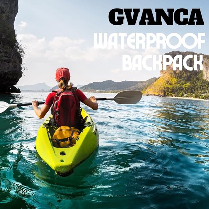 Waterproof Dry Bag Backpack for Kayaking, Roll Top Kayak Dry Backpack, Floating Outdoor Dry Sack Boating Sailing Canoeing Rafting Fishing Camping 35L Yellow