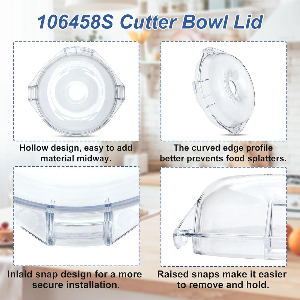 106458S Cutter Bowl Lid Compatible with robot coupe R2、R2B、R2 DICE、R2N、R101B Food Processor