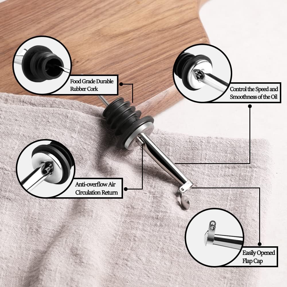 Sweejar Ceramic Olive Oil Dispenser Bottle, 20 Oz Relief Opaque Oil Cruet Protects Oil To Reduce Oxidation, Storage Vinegar, Soy Sauce, Coffee Syrup, Liquids, Set of 1 (Gradient Fog Gray)