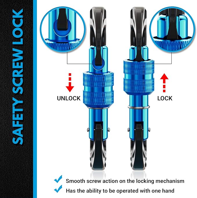 12kN (2697 lbs) Heavy Duty, Locking, Auto Locking, Wiregate Carabiner Clips, for Securing Pets, Outdoor, Camping, Hiking, Hammock, Dog Leash Harness, Keychains