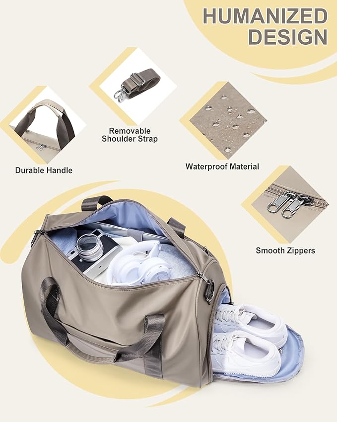 Gym Bag Womens,Travel Duffel Carry on Bag Sport Tote Bag Weekend Overnight Bag