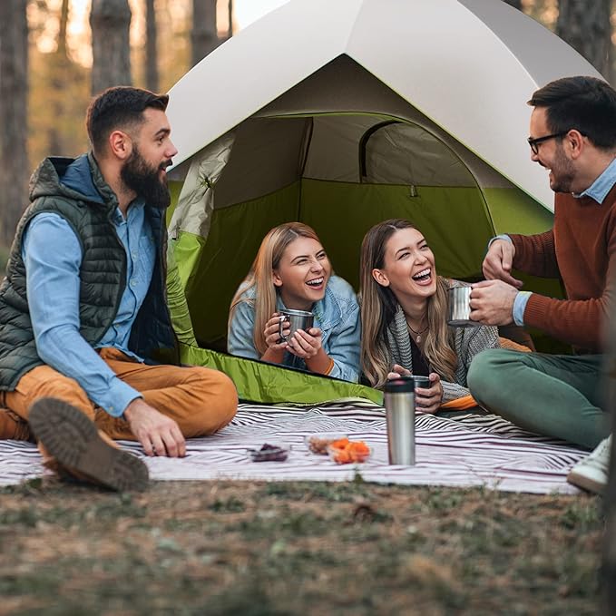 2/4-Person Family Dome Tent with Removable Rain-Fly, Easy Set Up Portable Camping Tent for Backpacking Hiking Backyard Outdoor, Green/Blue/2-person/4-person