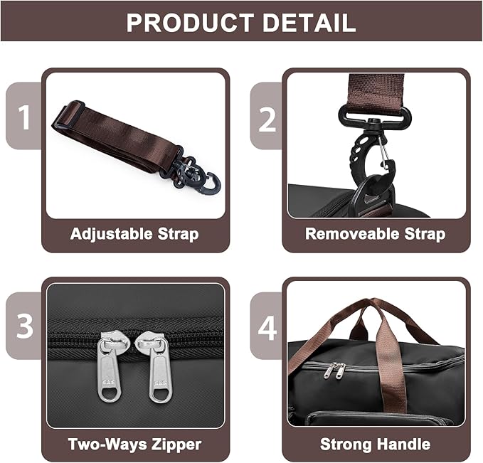 Small Gym Bag for Women, Travel Duffle Bag Carry On Weekender Bag with Shoe Compartment