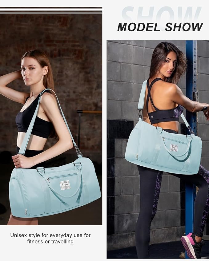 Gym Bag Womens,Travel Duffel Carry on Bag Sport Tote Bag Weekend Overnight Bag