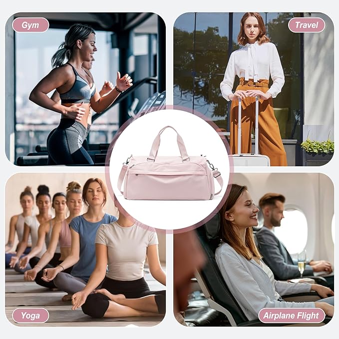 Gym Bag Womens,Travel Duffel Carry on Bag Sport Tote Bag Weekend Overnight Bag