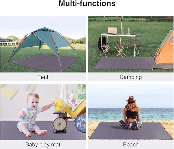 REDCAMP Waterproof Camping Tent Tarp - 83" x83'', 4 in 1 Multifunctional Tent Footprint for Camping, Hiking and Survival Gear, Lightweight and Compact