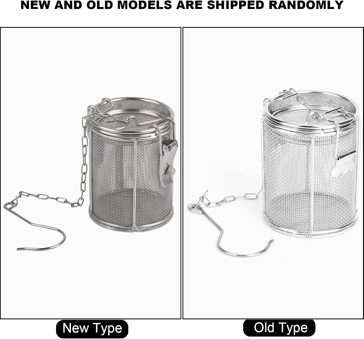 AUNMAS Stainless Steel Seasoning Strainer, Tea Strainer Infuser with Chain, Soup Seasonings Seperation Basket Filter Tea Steeper for Brew Tea