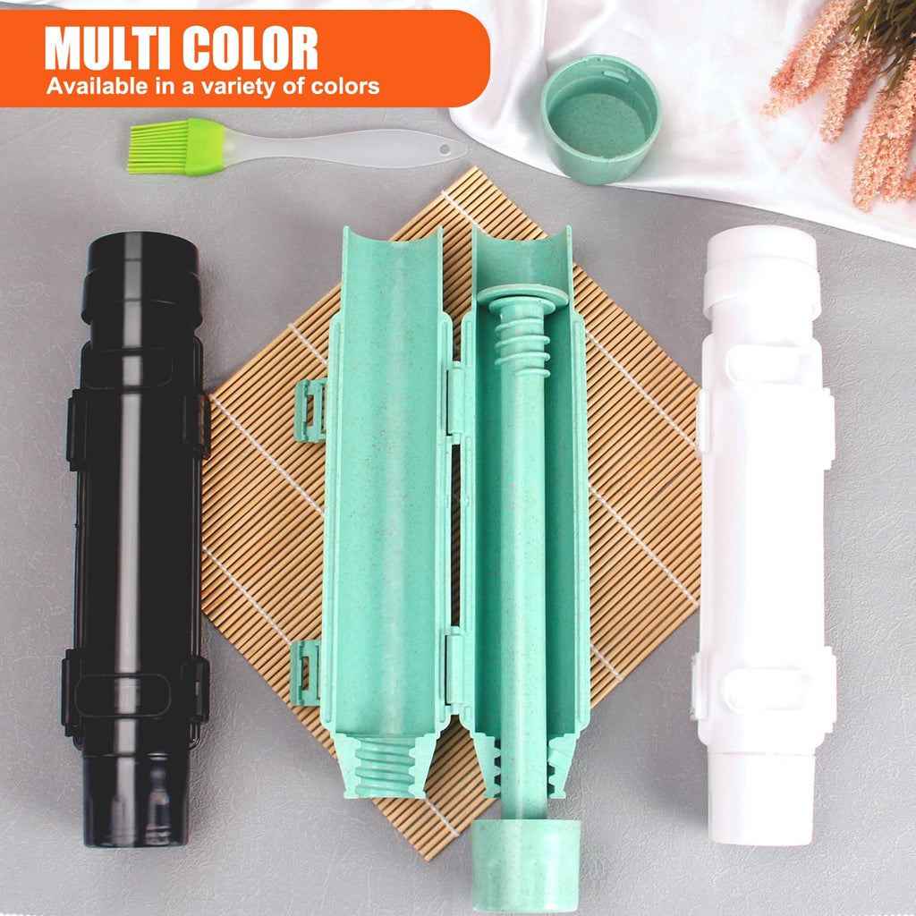 Sushi Making Kit, Sushi Roller, Sushi Bazooka, Sushi Maker, Bamboo Sushi Rolling Mat For Beginners (Green)