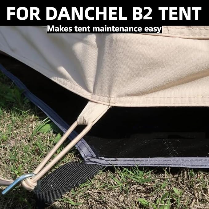 DANCHEL OUTDOOR B2 Waterproof Glamping Yurts for All Year Living with Stove Jack for 4/6 Person, Portable 4 Season Bell Tent for Camping Hot Tent 300D Oxford Nylon Glamping Accessories,13ft/16.4ft