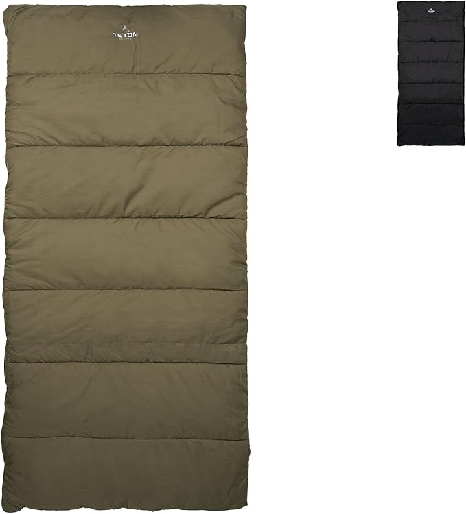 Teton Evergreen Sleeping Bag for Adults. Choose for Any Weather. Warm Sleeping Bags for Camping, Hunting, and Base Camp