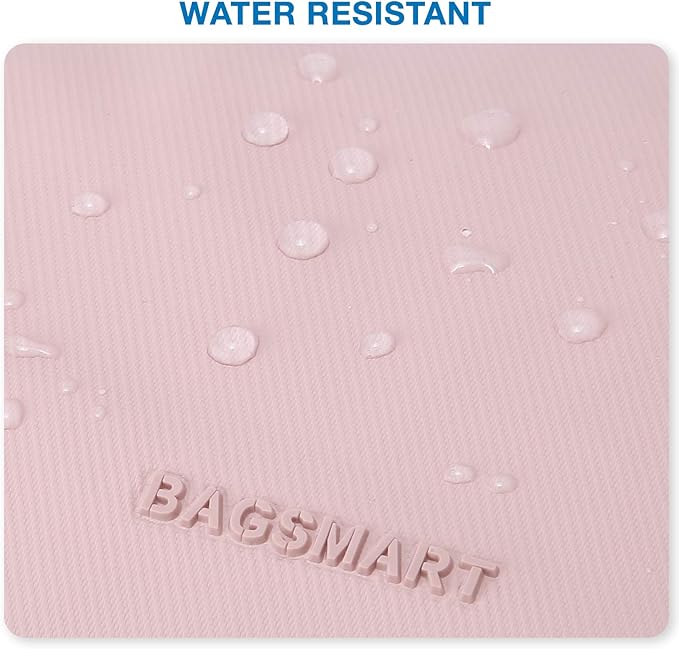 BAGSMART Toiletry Bag for Men, Travel Toiletry Organizer Dopp Kit Water-resistant Shaving Bag for Toiletries Accessories, Door Room Essentials,Pink-medium