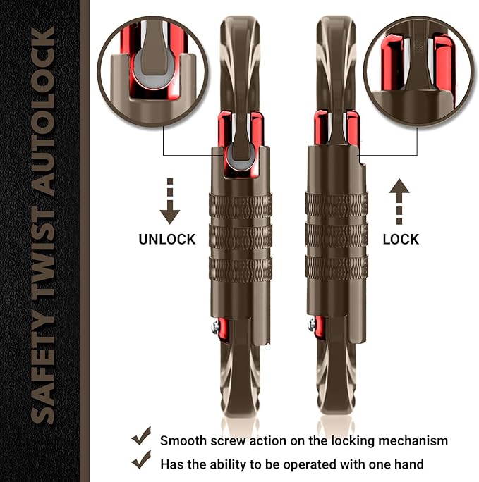 12kN (2697 lbs) Heavy Duty, Locking, Auto Locking, Wiregate Carabiner Clips, for Securing Pets, Outdoor, Camping, Hiking, Hammock, Dog Leash Harness, Keychains