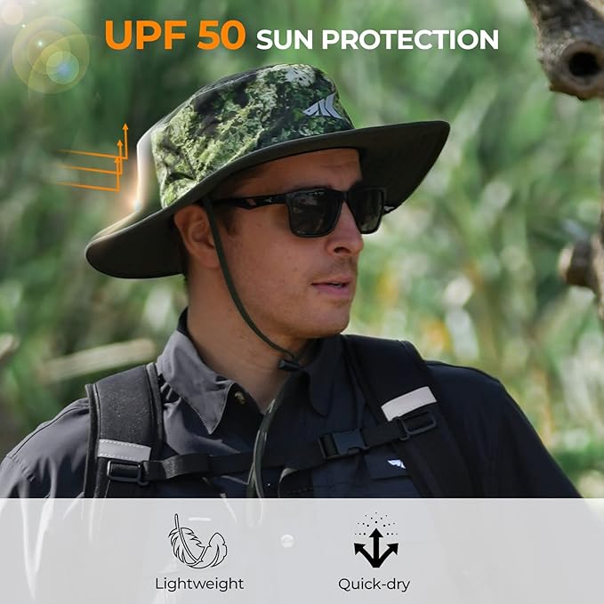 KastKing Sol Armis UPF 50 Boonie Hat - Sun Protection, Fishing, Beach & Hiking, Paddling, Rowing, Kayaking