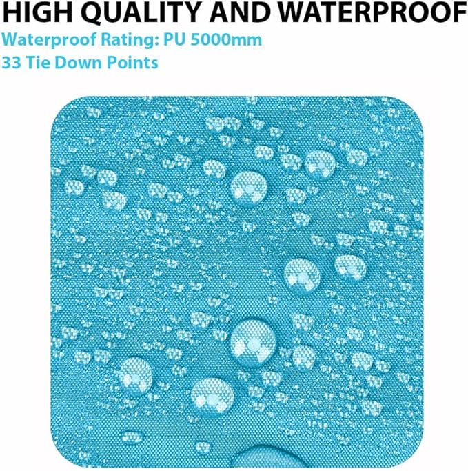 Gold Armour Rainfly Tarp Hammock, Premium 14.7ft/12ft/10ft/8ft Rain Fly Cover, Waterproof Ultralight Camping Shelter Canopy, Survival Equipment Gear Camping Tent Accessories (Sky Blue 14.7ft x 12ft)