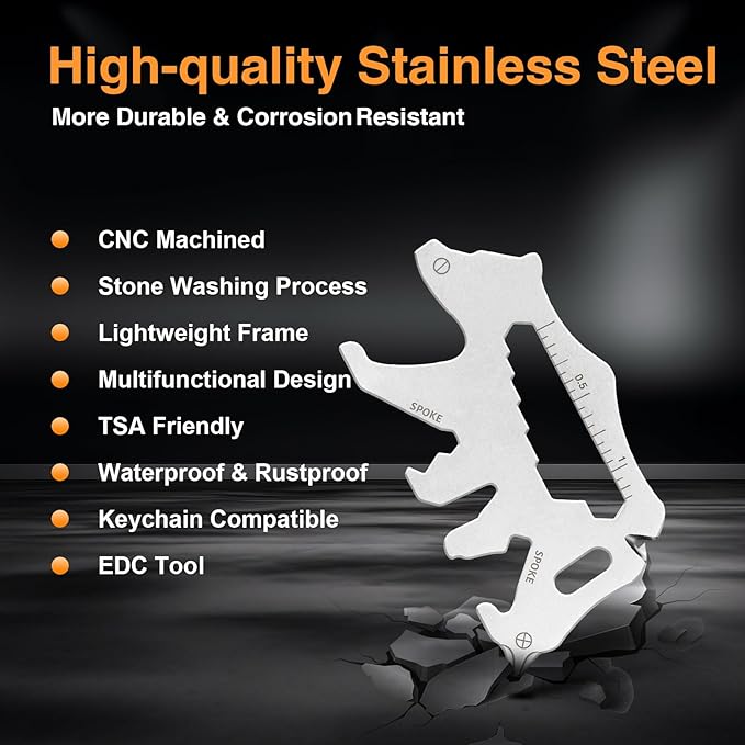 12 in 1 Keychain Multi-tool, Gifts for Men Boyfriend Dad, Father's Day Birthday Gifts, Mini EDC gadgets Tool Gear Bottle Opener for Camping Survival