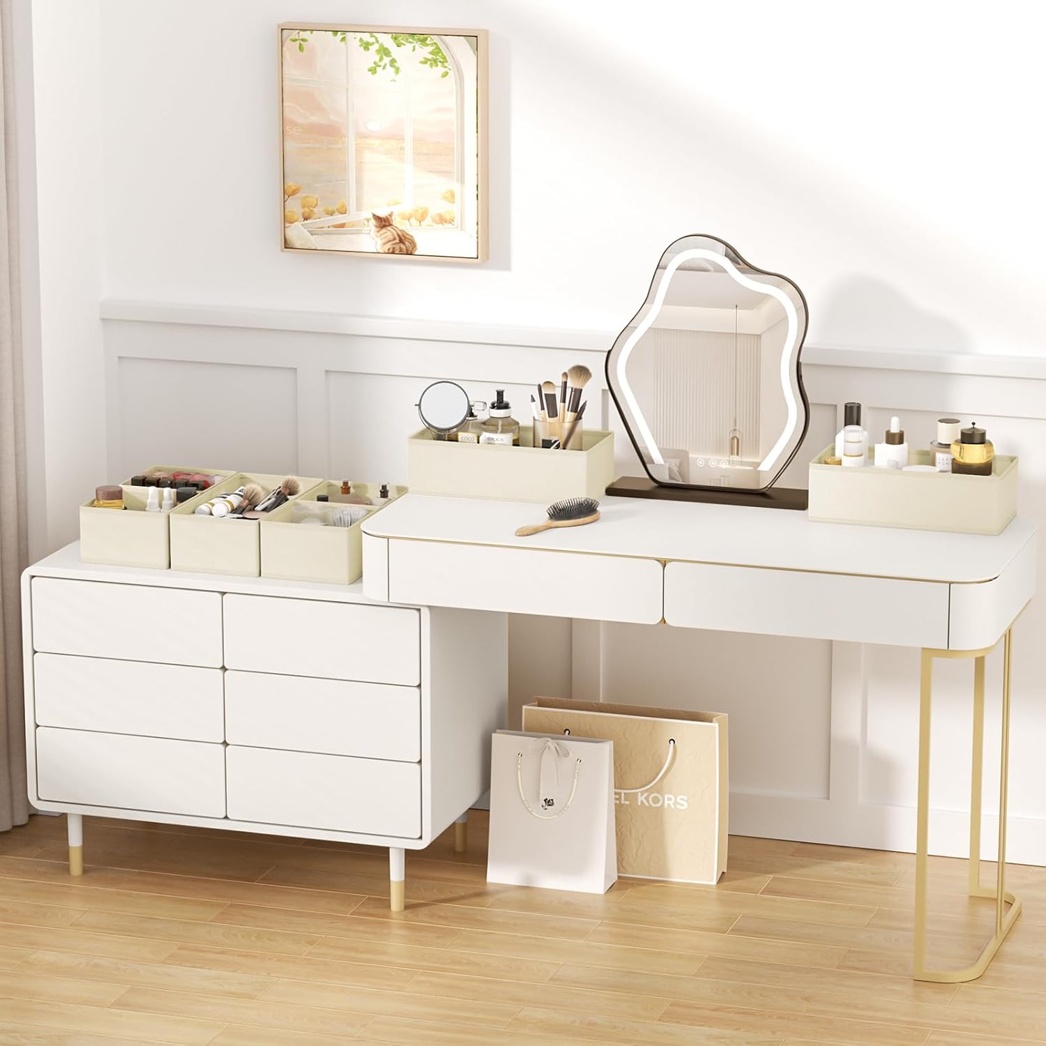 DIMJ Drawer Organizer Clothes Storage - 24 Pack Baby Dresser Organizer for Nursery, Small Fabric Closet Drawer Organizer Bins for Underwears Socks, Foldable Storage Dividers Organization for Bedroom