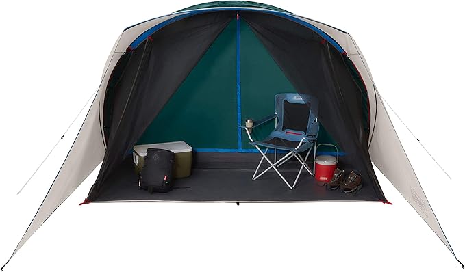 Coleman Cabin Camping Tent with Screened Porch 4/6 Person Weatherproof Tent with Enclosed Screened Porch Option Includes Rainfly Carry Bag Extra Storage and 10 Minute Setup