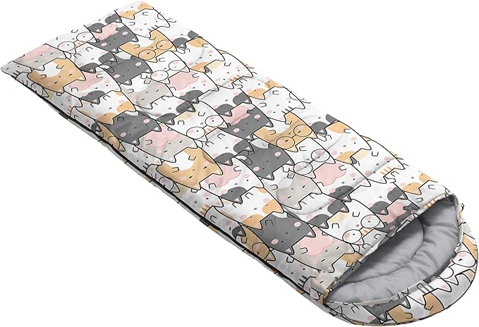 QOOMO Camping Sleeping Bags,3 Season Warm & Cool Weather,Lightweight,Waterproof Sleeping Bags for Adults & Kids,Traveling,and Outdoors,Camping Gear Equipment